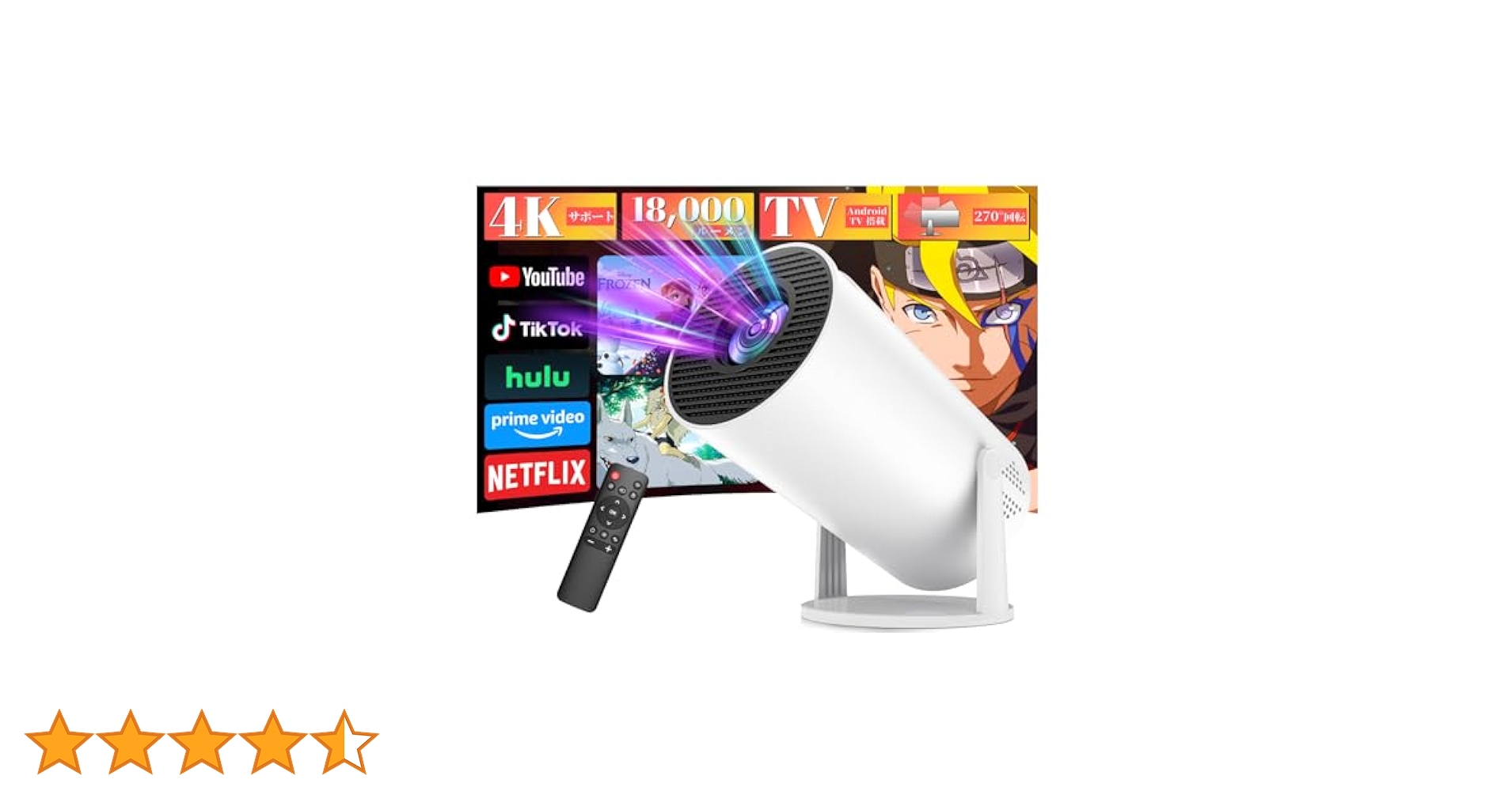 PliPla プロジェクター 家庭用18000LM 270°回転 Amazon.co.jp: PliPla プロジェクター 家庭用【2025年新登場
